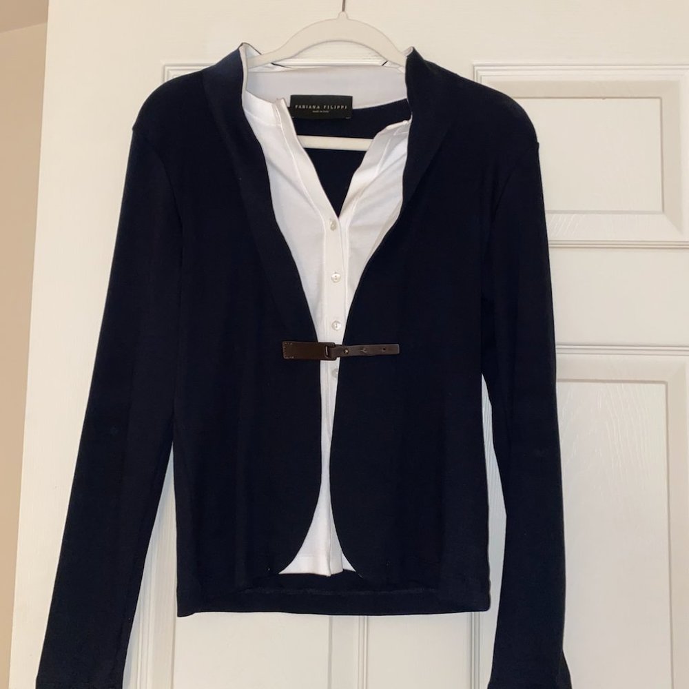 FABIANA FILIPPI BUILT-IN CARDIGAN SHIRT
